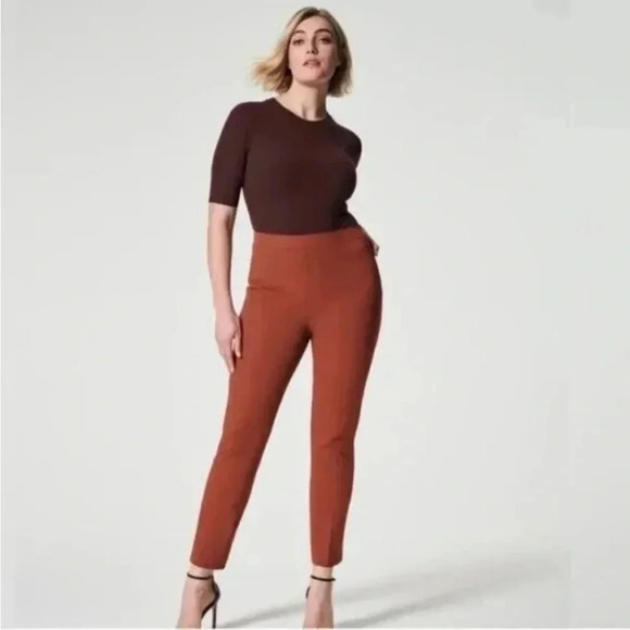 Spanx On The Go Ankle Slim Straight Pant Bronze Glow Size 2X NWT tall - Picture 1 of 8